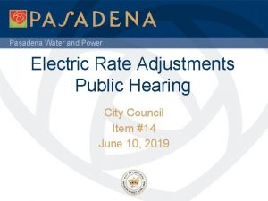 Pasadena electricity rates