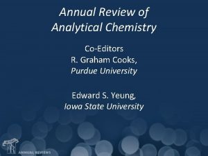 Annual review of analytical chemistry