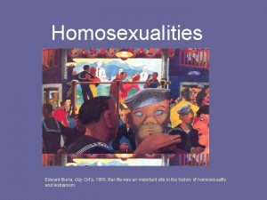 Homosexualities Edward Burra Izzy Orts 1955 Bar life