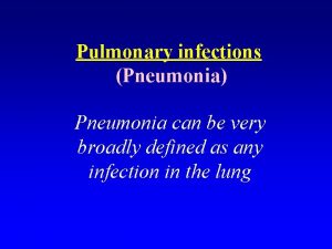 Types of lung abscess