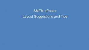 Smfm poster