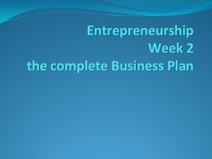 Description of business example
