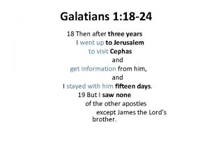 Galatians 1:18