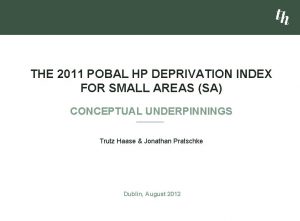 Pobal deprivation index