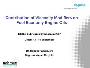 Viscosity modifiers examples