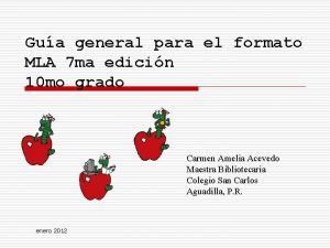 Gua general para el formato MLA 7 ma