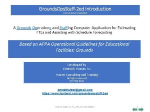 Grounds Ops Staff2 ed Introduction Last Updated 5112019