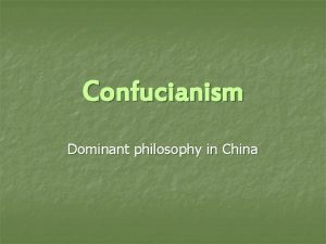 Confucianism philosophy
