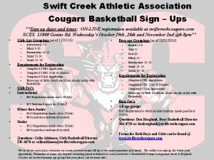 Swift creek basketball