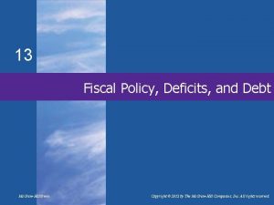 13 Fiscal Policy Deficits and Debt Mc GrawHillIrwin