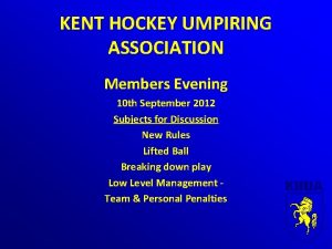 Kent hockey umpires