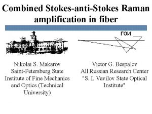 Combined StokesantiStokes Raman amplification in fiber Nikolai S