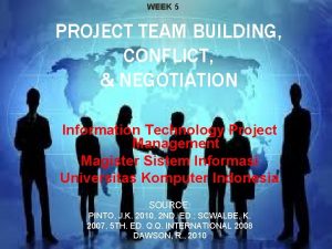 WEEK 5 PROJECT TEAM BUILDING CONFLICT NEGOTIATION Information