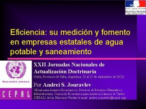 Eficiencia su medicin y fomento en empresas estatales