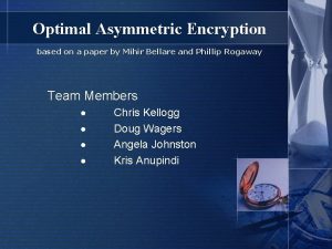 Optimal Asymmetric Encryption based on a paper by