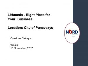 Lithuania Right Place for Your Business Location City