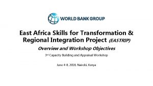 East Africa Skills for Transformation Regional Integration Project