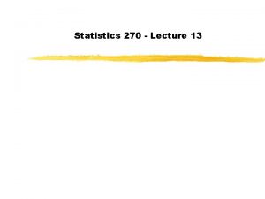 Statistics