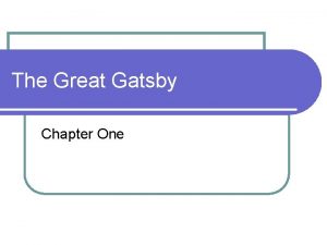 The great gatsby chapter 1 quiz