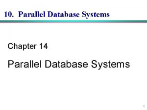 Parallel database in advanced dbms