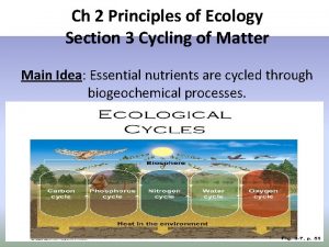 Lesson 2 cycles of matter answer key