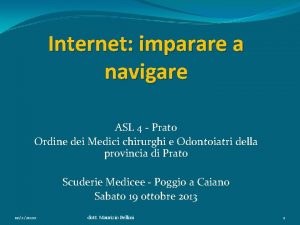 Internet imparare a navigare ASL 4 Prato Ordine