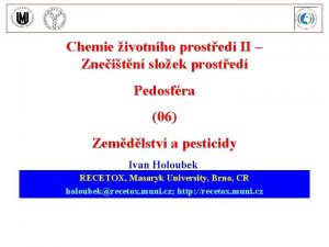 Chemie ivotnho prosted II Zneitn sloek prosted Pedosfra