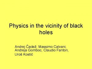Vicinity in physics