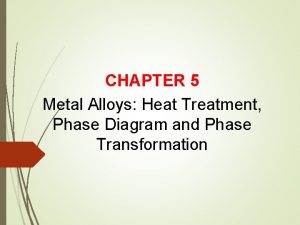 Heat treatment phase diagram