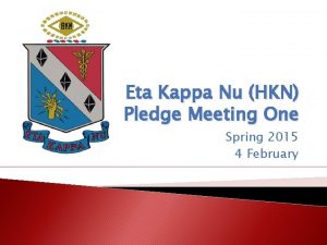 Eta Kappa Nu HKN Pledge Meeting One Spring