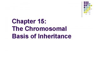 Chapter 15 The Chromosomal Basis of Inheritance Timeline