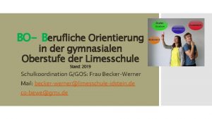 BO Berufliche Orientierung in der gymnasialen Oberstufe der