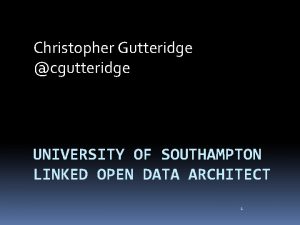 Christopher gutteridge