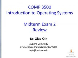 Operating system midterm exam
