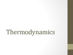 Thermodynamics Temperature Temperature is the measurement of the