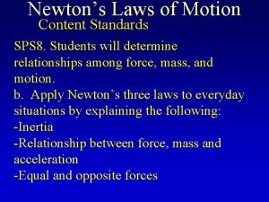 Example of newton's first law