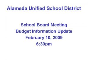 Alameda unified school district board meeting