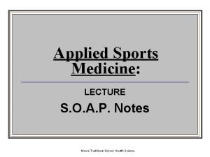 Soap sports medicine