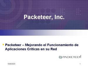 Packeteer Inc Packeteer Mejorando el Funcionamiento de Aplicaciones