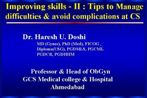 Modified patwardhan method of lscs