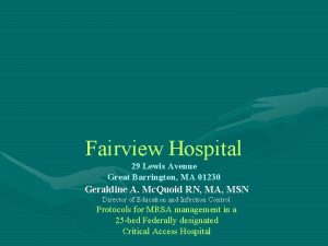 Fairview hospital ma