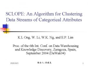 SCLOPE An Algorithm for Clustering Data Streams of