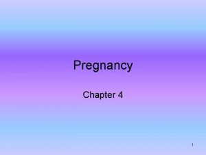 Pregnancy Chapter 4 1 Pregnancy New human enters