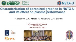 Characterization of boronized graphite in NSTXU and its