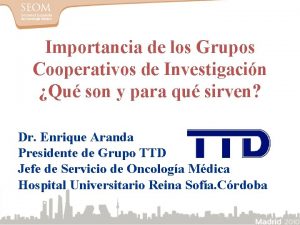 Importancia de los Grupos Cooperativos de Investigacin Qu