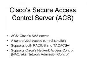Secure access control server