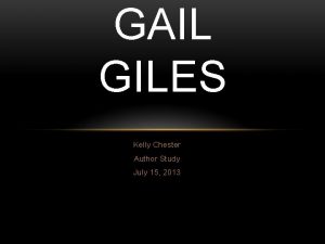Shattering glass gail giles summary