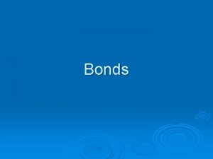 Bonds and other financial assets