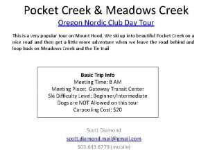 Pocket creek sno park Pocket creek sno park
