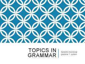 Grammatical signals meaning Grammatical signals meaning